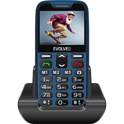EasyPhone XR s nab. stoj. modrý EVOLVEO