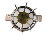 Fondue - bílý - dřevěný vzhled - DOMO DO736F