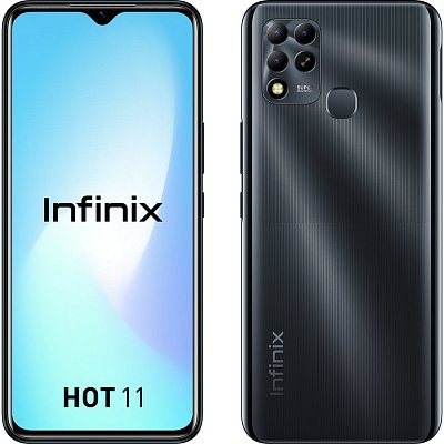 Hot 11 4/64 gsm tel. Polar Black INFINIX