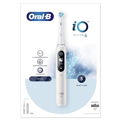 IO 6 SERIES BÍLÁ ZUBNÍ KARTÁČEK ORAL B