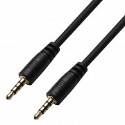 Kabel GoGEN 3,5mm jack, 4 pólový, 0,5m - černý