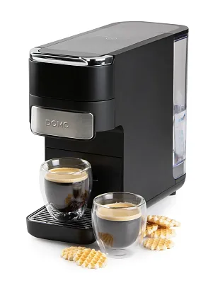 Kávovar 4v1 na pody i na kapsle - černý - DOMO DO748K