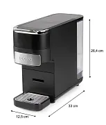 Kávovar 4v1 na pody i na kapsle - černý - DOMO DO748K