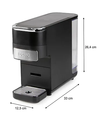 Kávovar 4v1 na pody i na kapsle - černý - DOMO DO748K