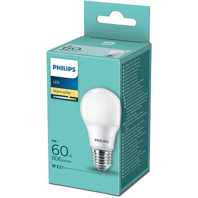 LED 60W A60 E27 WW FR ND 1PF PHILIPS