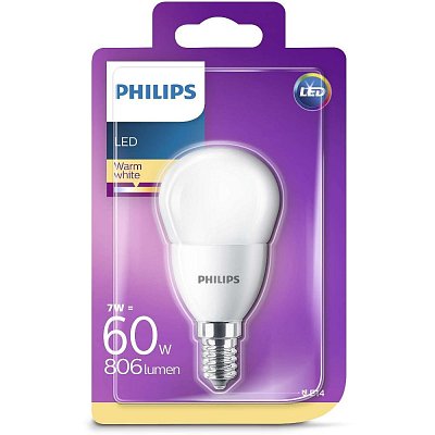 LED 60W kapka P48 E14 matná WW ND RF 1BC