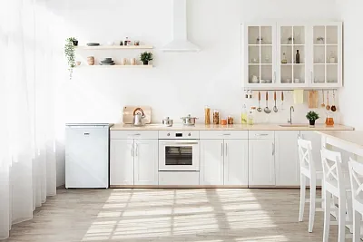 Lednice s mrazákem uvnitř - bílá - C - DOMO DO91127