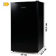 Lednice s mrazákem uvnitř - černá - PRIMO PR145FR