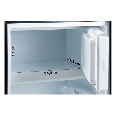 Lednice s mrazákem uvnitř - černá - PRIMO PR145FR