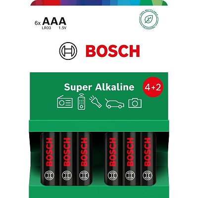 LR03SA6B/00 Sup.Alkal. AAA 4+2pack BOSCH