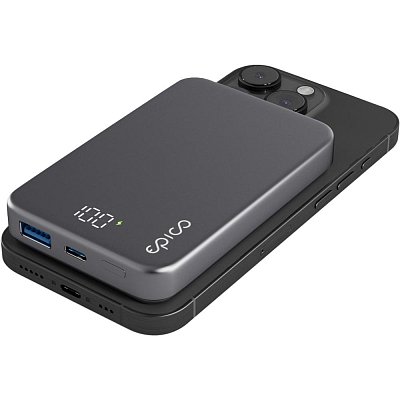 Mag+ Alu PB 10 000mAh - šedá EPICO