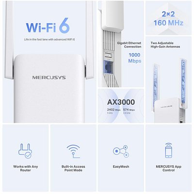 ME80X AX1800 Wi-Fi Range Extend.MERCUSYS