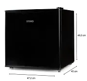 Mini lednice s mrazící přihrádkou - E - černá - DOMO DO91103