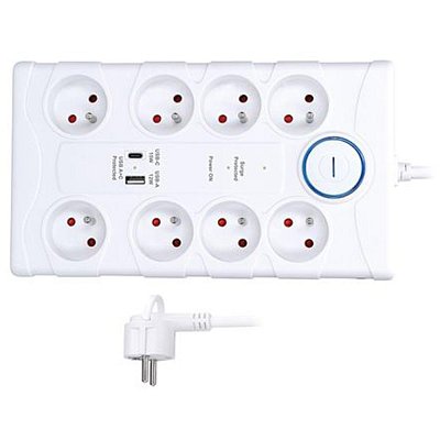 PO80 přepěťová ochrana 2m,8 zás. SOLIGHT