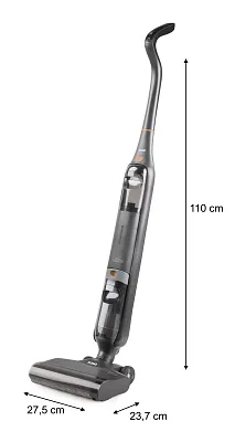Podlahový čistič 2v1 s odsáváním temně šedý - DOMO DO1189SW