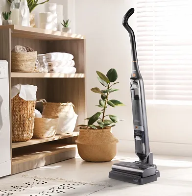 Podlahový čistič 2v1 s odsáváním temně šedý - DOMO DO1189SW