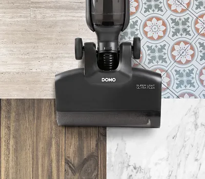 Podlahový čistič 2v1 s odsáváním temně šedý - DOMO DO1189SW