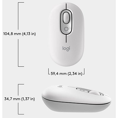 POP Mouse with emoji white LOGITECH