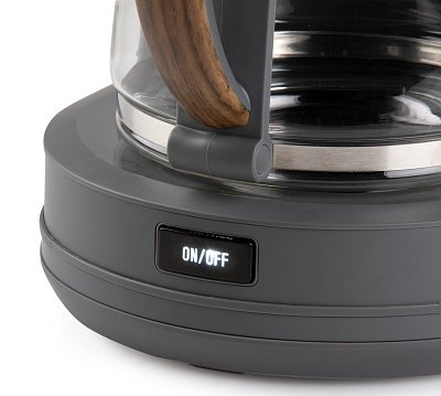 Překapávač na kávu WOOD YOU - šedý - DOMO DO754K