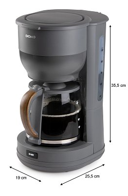 Překapávač na kávu WOOD YOU - šedý - DOMO DO754K