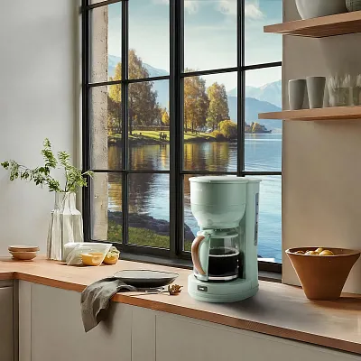 Překapávač na kávu WOOD YOU - zelený - DOMO DO755K