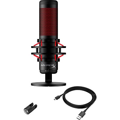 Quadcast, microphone, black/red hyperx