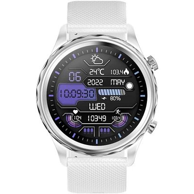 Queen HR + silver smart watch CARNEO