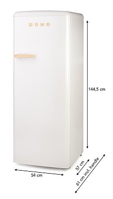Retro lednice monoklimatická bez mrazáku - bílá - DOMO DO91709R