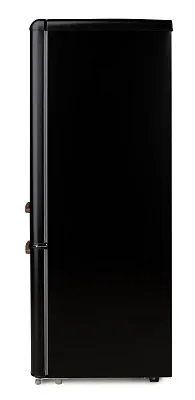 Retro lednice s mrazákem dole - matná černá - DOMO DO91713R