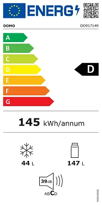 Retro lednice s mrazákem dole - matná vínová - DOMO DO91714R