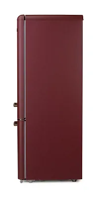 Retro lednice s mrazákem dole - matná vínová - DOMO DO91714R