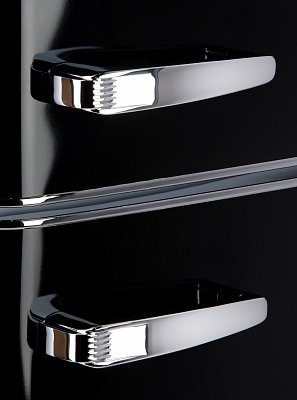 Retro lednice s mrazákem nahoře - černá - PRIMO PR166RKZ