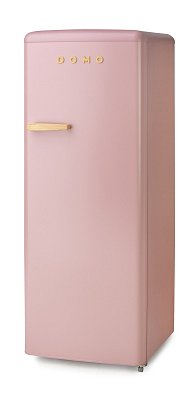Retro lednice s mrazákem uvnitř - růžová - DOMO DO91708R