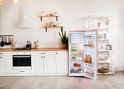 Retro lednice s mrazákem uvnitř - růžová - DOMO DO91708R