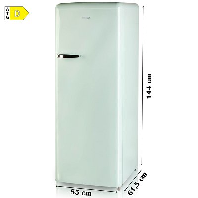 Retro lednice s mrazákem uvnitř - zelená - PRIMO PR165RKMG