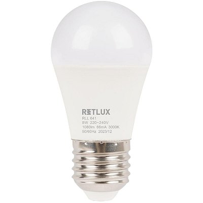 RLL 641 G45 E27 miniG 8W WW D RETLUX