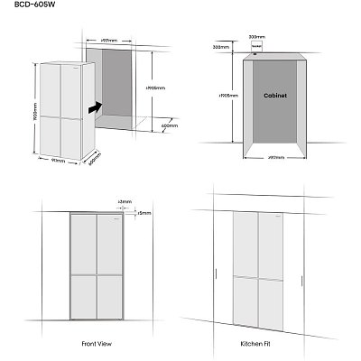 RQ768N4GVE CHLADNIČKA MULTI DOOR HISENSE