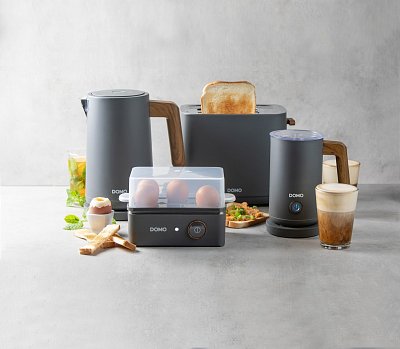 Rychlovarná konvice - nerez, šedá - WOOD YOU - DOMO DO9268WK