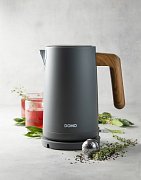 Rychlovarná konvice - nerez, šedá - WOOD YOU - DOMO DO9268WK