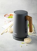 Rychlovarná konvice - nerez, šedá - WOOD YOU - DOMO DO9268WK