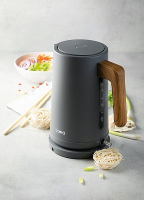 Rychlovarná konvice - nerez, šedá - WOOD YOU - DOMO DO9268WK