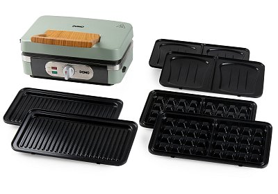 Sendvičovač - Gril - Vaflovač - 3v1 - zelený - DOMO DO9276C