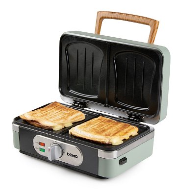 Sendvičovač - Gril - Vaflovač - 3v1 - zelený - DOMO DO9276C