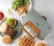 Sendvičovač - Gril - Vaflovač - 3v1 - zelený - DOMO DO9276C