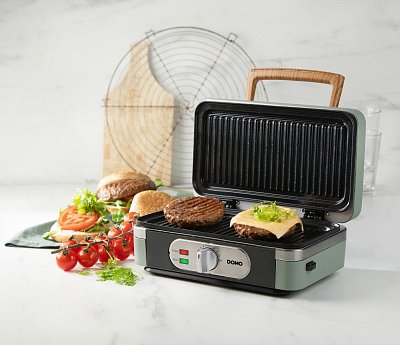 Sendvičovač - Gril - Vaflovač - 3v1 - zelený - DOMO DO9276C