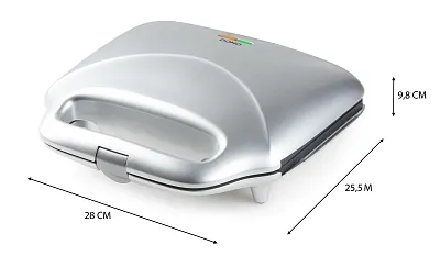 Sendvičovač na 2 XL sendviče - stříbrný - DOMO DO9267C