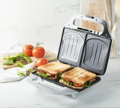 Sendvičovač na 2 XL sendviče - stříbrný - DOMO DO9267C