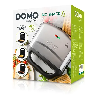 Sendvičovač XL 3v1 na sendvič / vafle / grill - DOMO DO9290C
