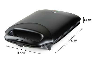 Sendvičovač XXL na 4 sendviče - černý - DOMO DO9296C