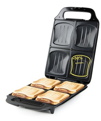 Sendvičovač XXL na 4 sendviče - černý - DOMO DO9296C